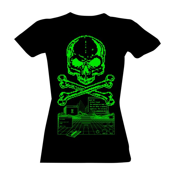 Digi retro skull- dámské triko