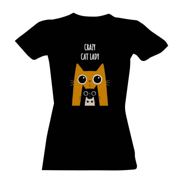 Tričko s potiskem CRAZY CAT LADY damske triko