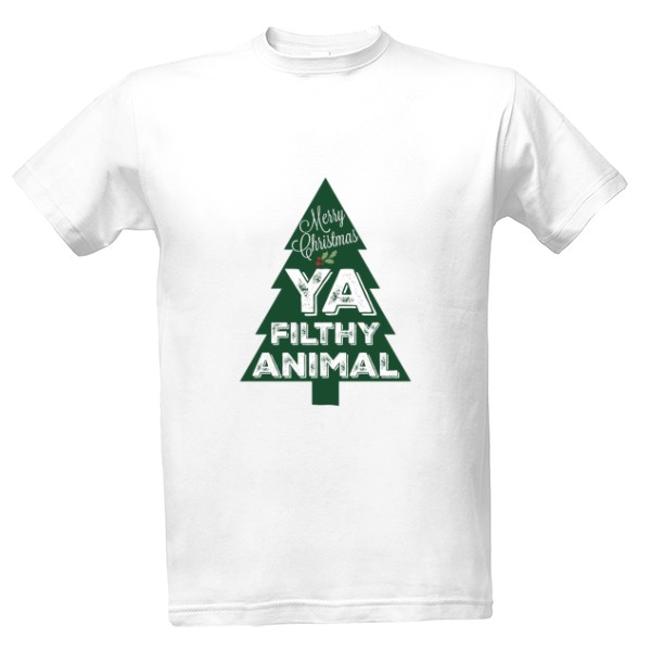 Tričko s potiskem Home alone Sam Doma Merry Christmas ya filthy animal
