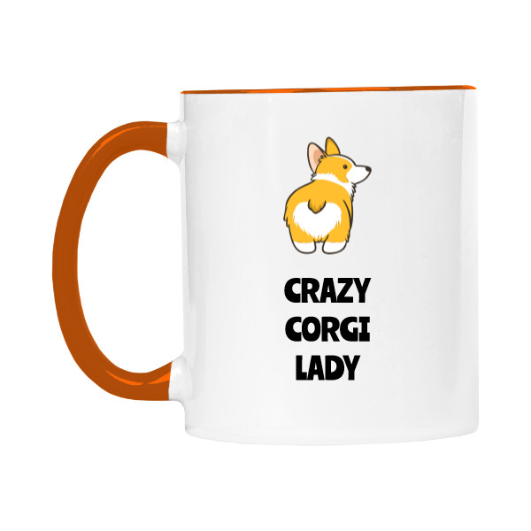 Hrnek malý barevný s potiskem Hrnek pro milovniky pejsku Corgi