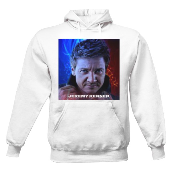 Pánská mikina s kapucí Just Hoods s potiskem Jeremy Renner