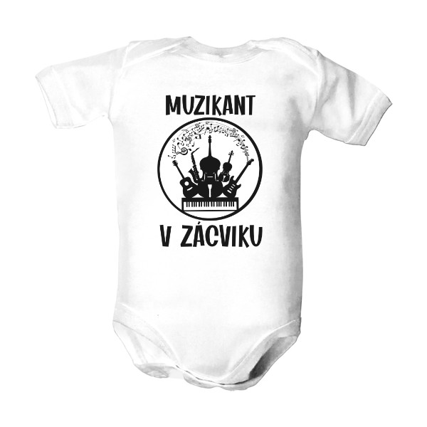 Dětské body  s potiskem Muzikant v zácviku body